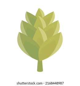 green hop icon flat isolated