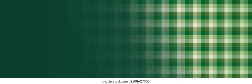 Green Horizontal background with plaid pattern. Design for background and Backdrop. Vector illustration.