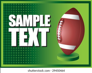 green horizontal football display