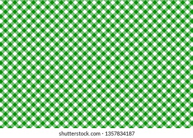 Green horizontal Gingham pattern. Texture from rhombus/squares for - plaid, tablecloths, clothes, shirts, dresses, paper, bedding, blankets, quilts and other textile products