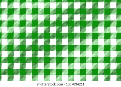 Green horizontal Gingham pattern. Texture from rhombus/squares for - plaid, tablecloths, clothes, shirts, dresses, paper, bedding, blankets, quilts and other textile products