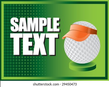 green horizontal golf ball with visor display