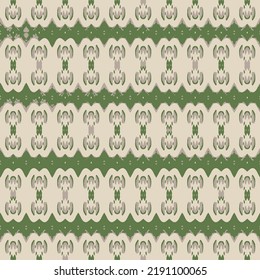 Green horizontal kaleidoscopic pattern for textile, ceramic tiles, wallpapers and design Colorful abstract pattern for textile and design