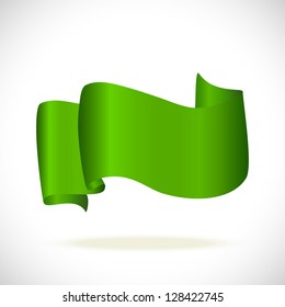 green horizontal text banner