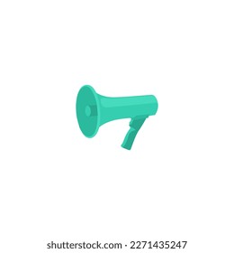 Green Horn loudspeaker logo on white background and white background.