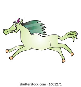 green horse
