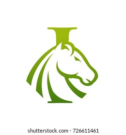 Green Horse Initial I Vector File Logo