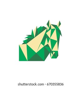 Green Horse Polygon Logo