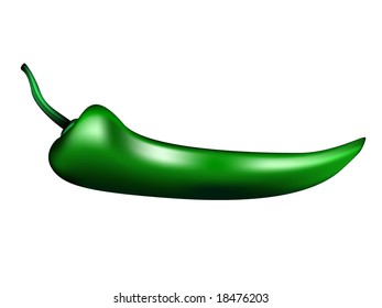 Green hot chilli pepper