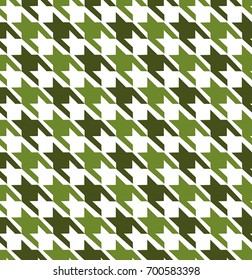 Green Hounds Tooth Seamless Pattern Design