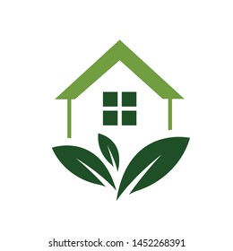 Green house Bio energy design logo vector illustration