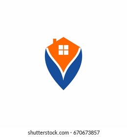 Green House Care Vector Logo
