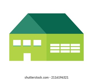 green house cartoon icon isolated
