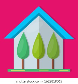 green house concept symbol vector illustration