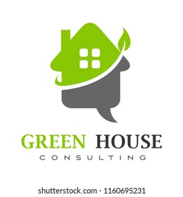 Green house consulting logo vector