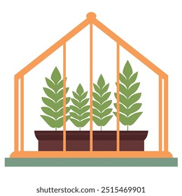 green house, design vector simple