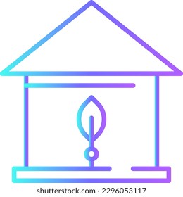 Green house Eco friendly icon with blue duotone style. money. Vector illustration