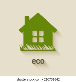 green house eco symbol - vector illustration. eps 10
