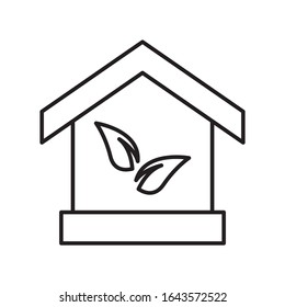 green house farming garden icon or logo illustration on white background. Perfect use for website, pattern, design, etc.