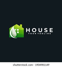 green house gradient logo design
