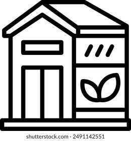 Green House Icon. Environmentally Friendly House Icon
