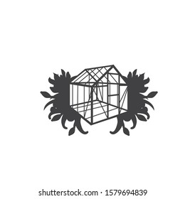 Green house icon. Green house logo vector. Green house illustration