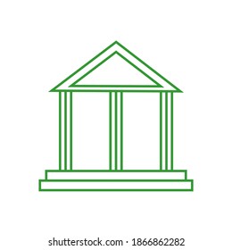 green house icon on a white background, vector illustration