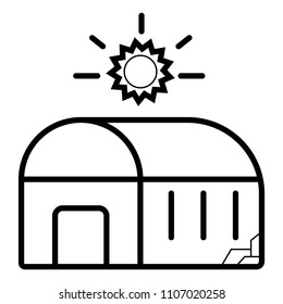 Green house icon vector 
