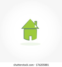 green house icon vector