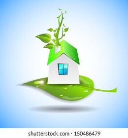 Green house icon. Vector illustration of bio house.