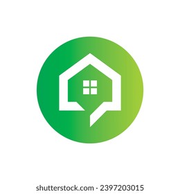 logotipo vectorial de icono de casa verde