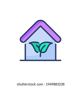 Icono de la Casa Verde en vector. Logotipo