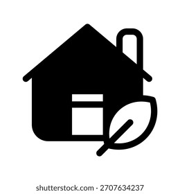 Ilustración de diseño de símbolo de Vector de icono de casa verde
