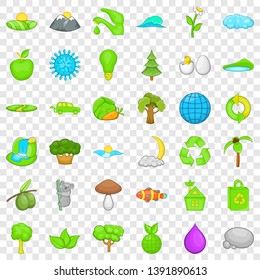 Green house icons set. Cartoon style of 36 green house vector icons for web for any design