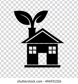 Green house and leaves
