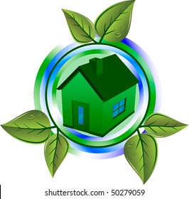 green house and leaves