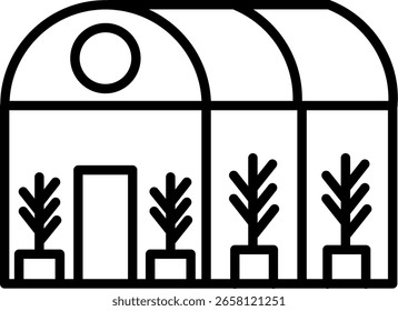 Diseño de ícono de Vector de línea de casa verde
