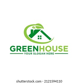Das Green House Logo kann für Symbole, Zeichen, Logos usw. verwendet werden