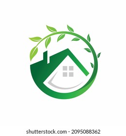 green house logo with circle concept