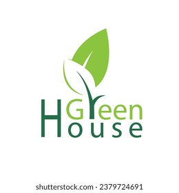 diseño creativo del logotipo de la casa verde
