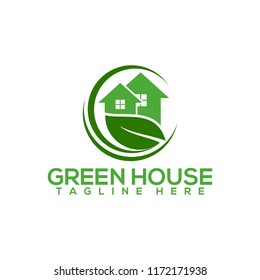 Green House Logo Design Vector Nature Stock Vector (Royalty Free ...