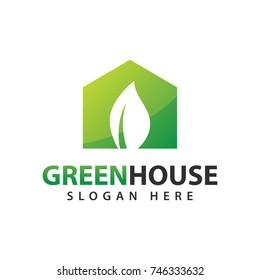 Green house logo design