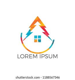 Green House Logo Design. Eco House Vector Logo Design.