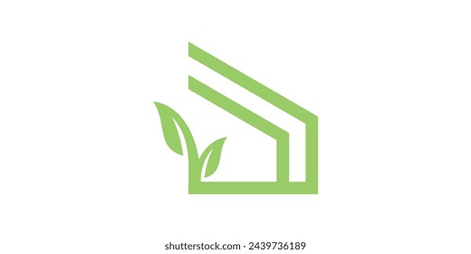 green house logo design, environmentally friendly, logo design template, symbol, creative idea.