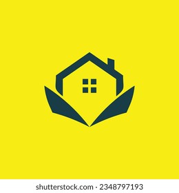Green house logo design icon element vector with creative modern style