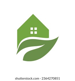 vector de diseño de logotipo de la casa verde