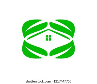 Green House Logo Design Template