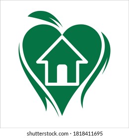 Green house logo design vector
