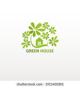 grünes Haus Logo, Design, Vektorlogo für Ihr Unternehmen