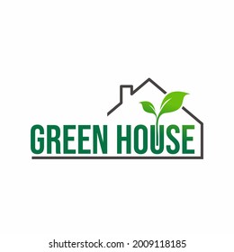 Green House Logo Design Vector 